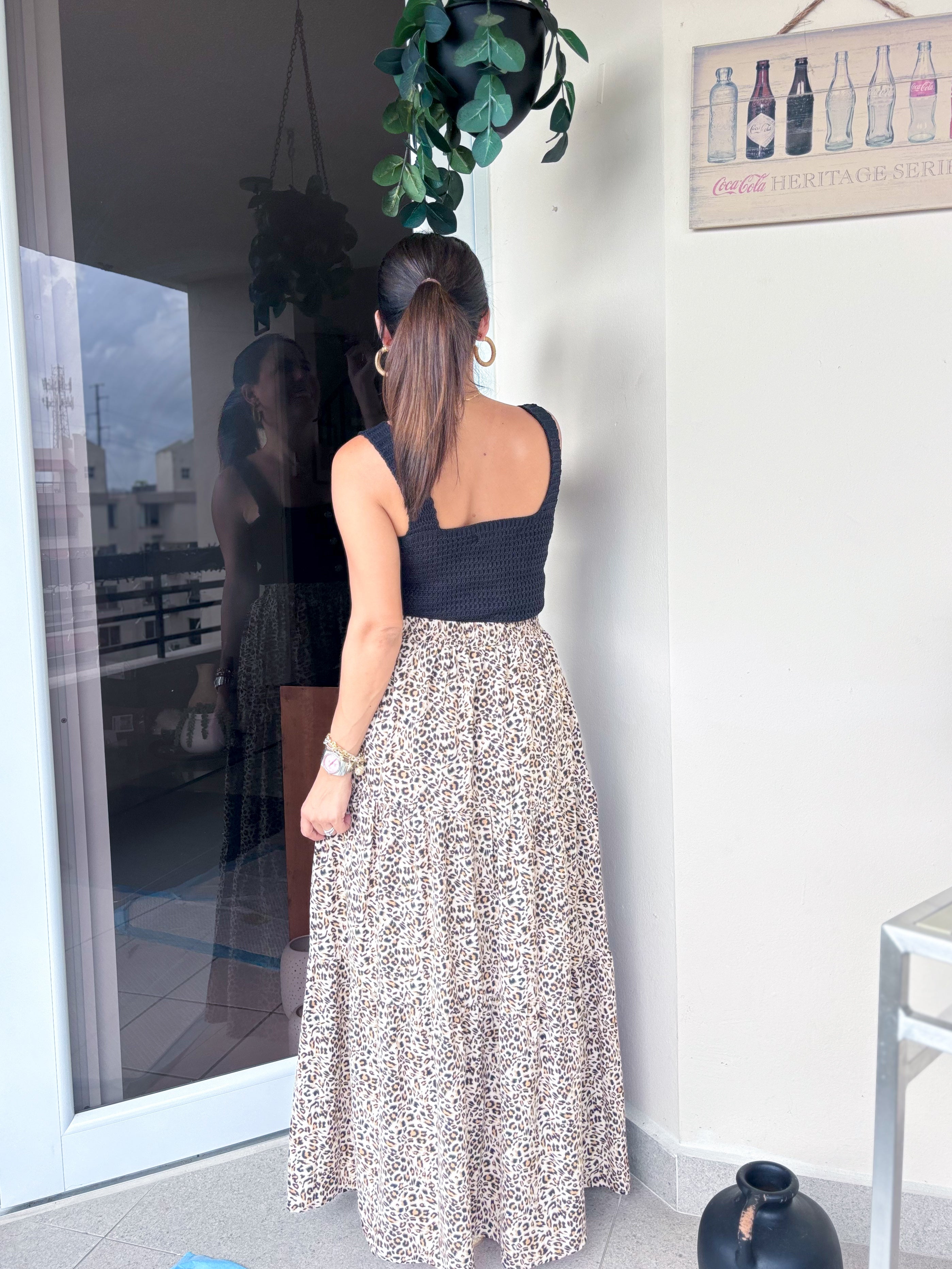 Kenia Animal Print Maxi Skirt