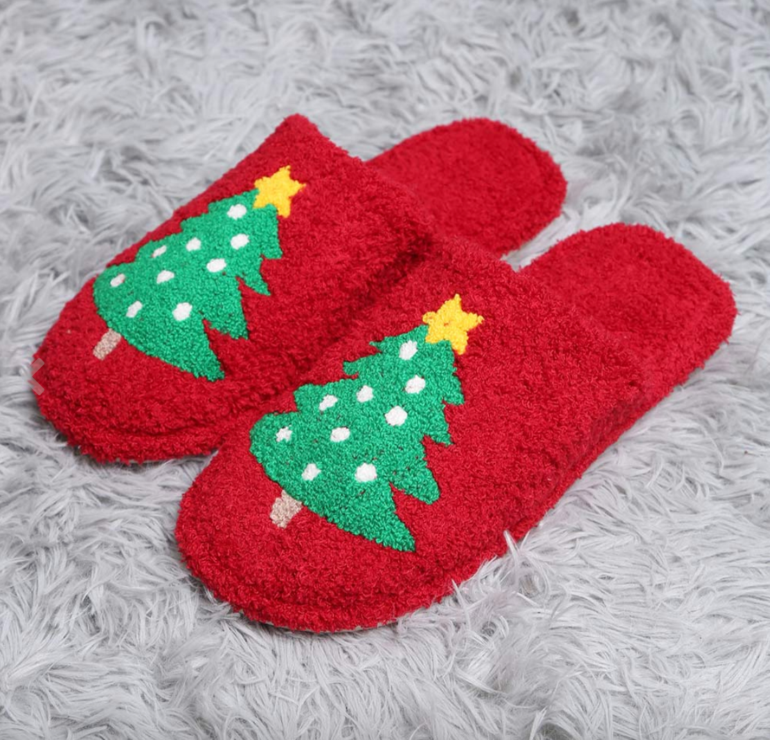 Red Christmas Slippers