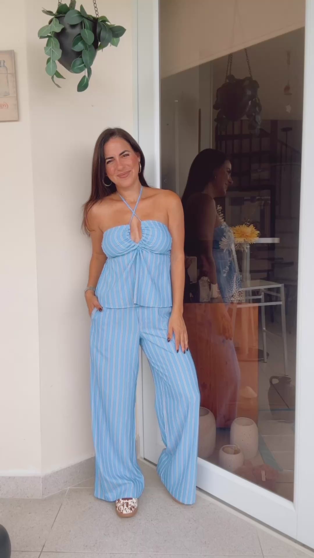 Piobella Striped Blue Set