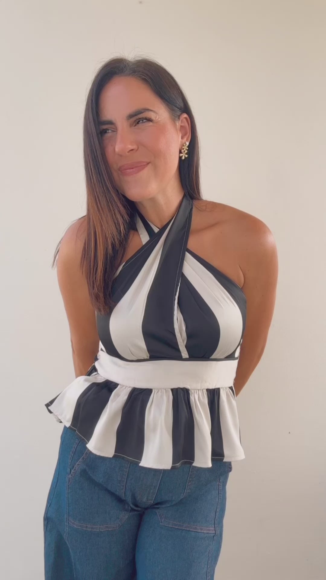 Bella Striped Halter Top