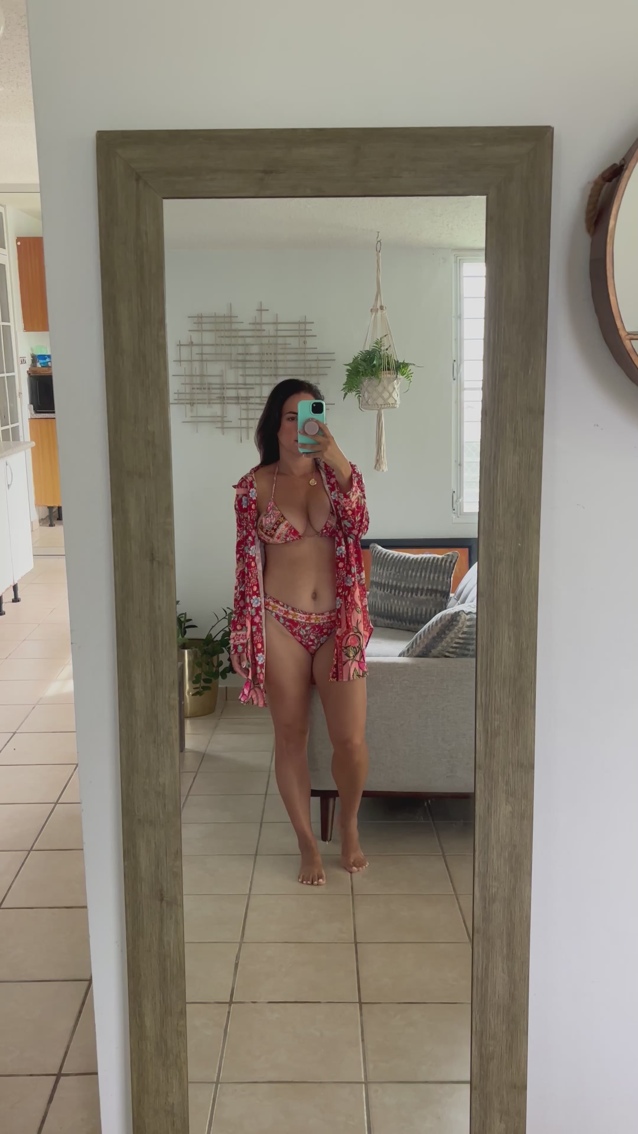 Ziad Red Two Piece Bathing Suit