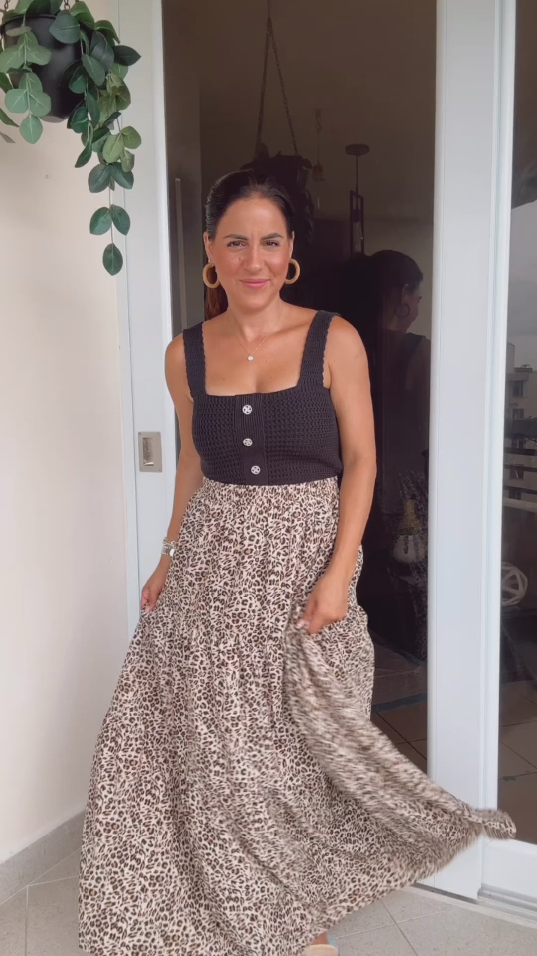 Kenia Animal Print Maxi Skirt