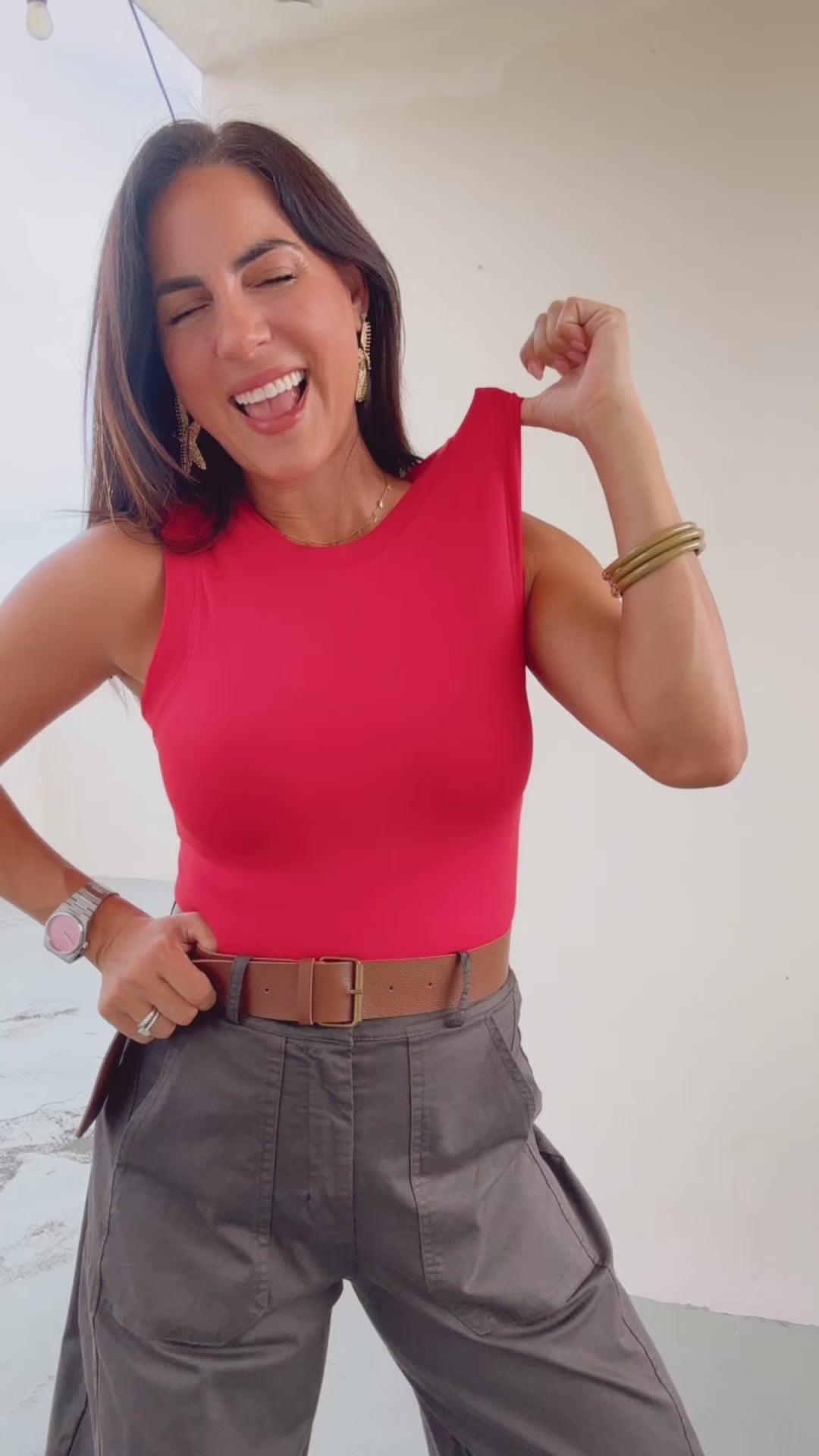 Red Tank Bodysuit
