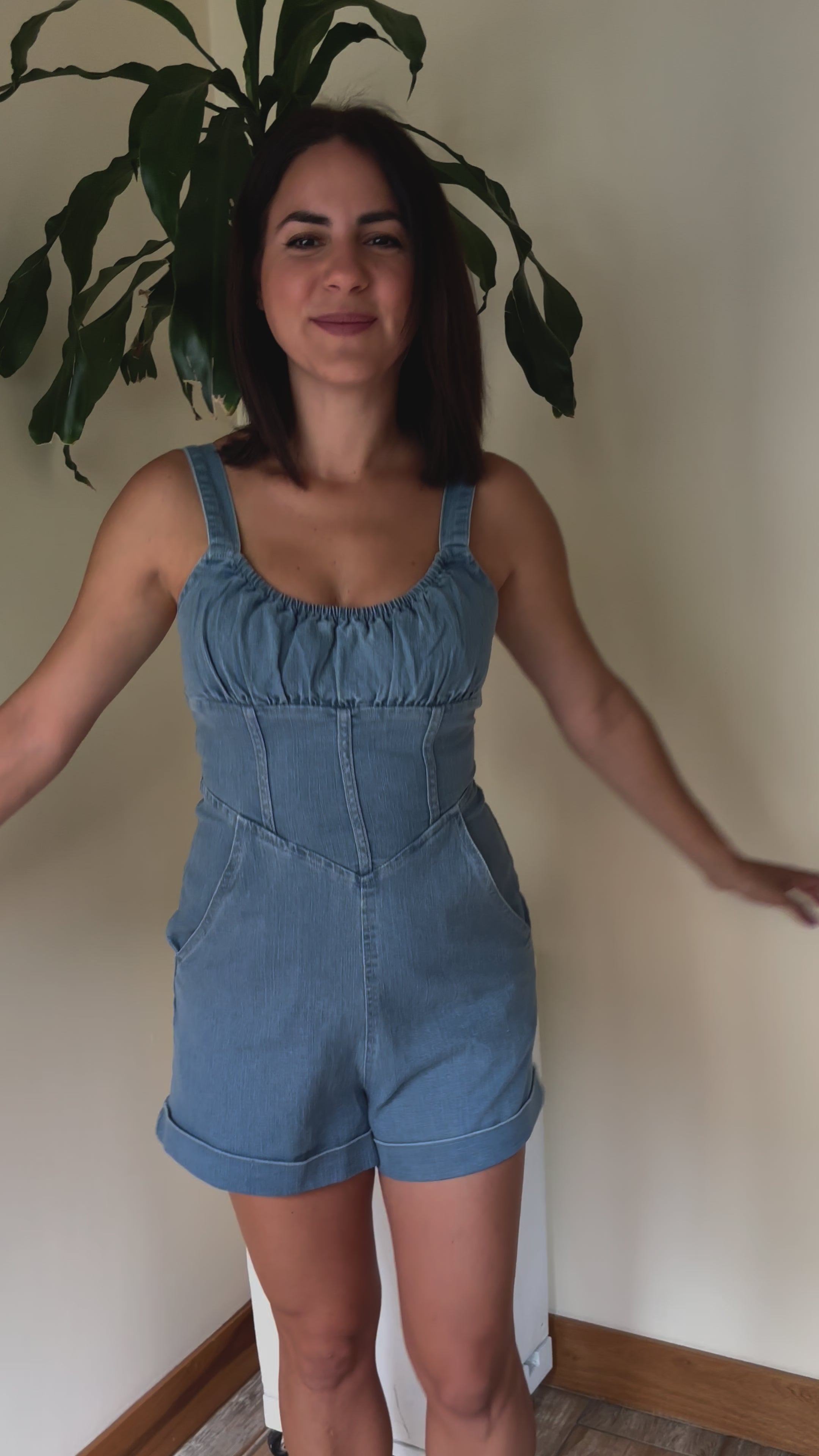 Arranza Denim Romper