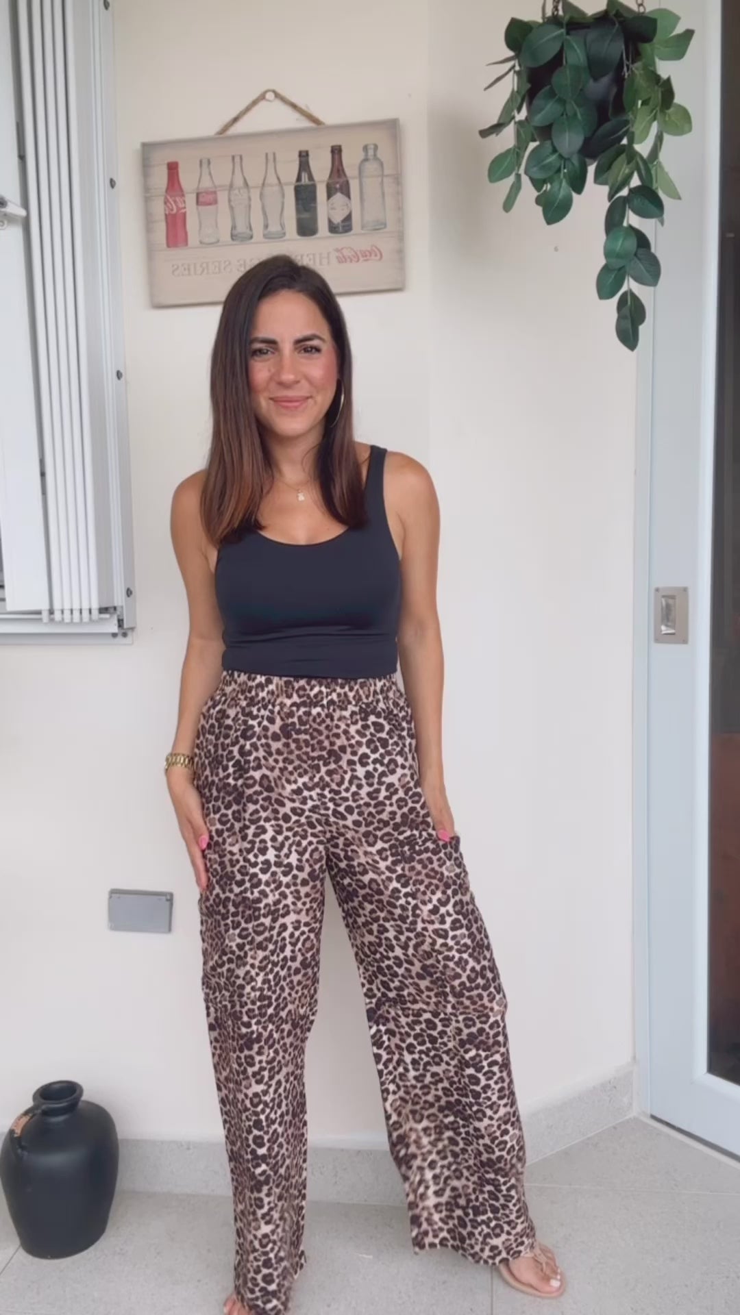 Melissa Animal Print Wide Pants