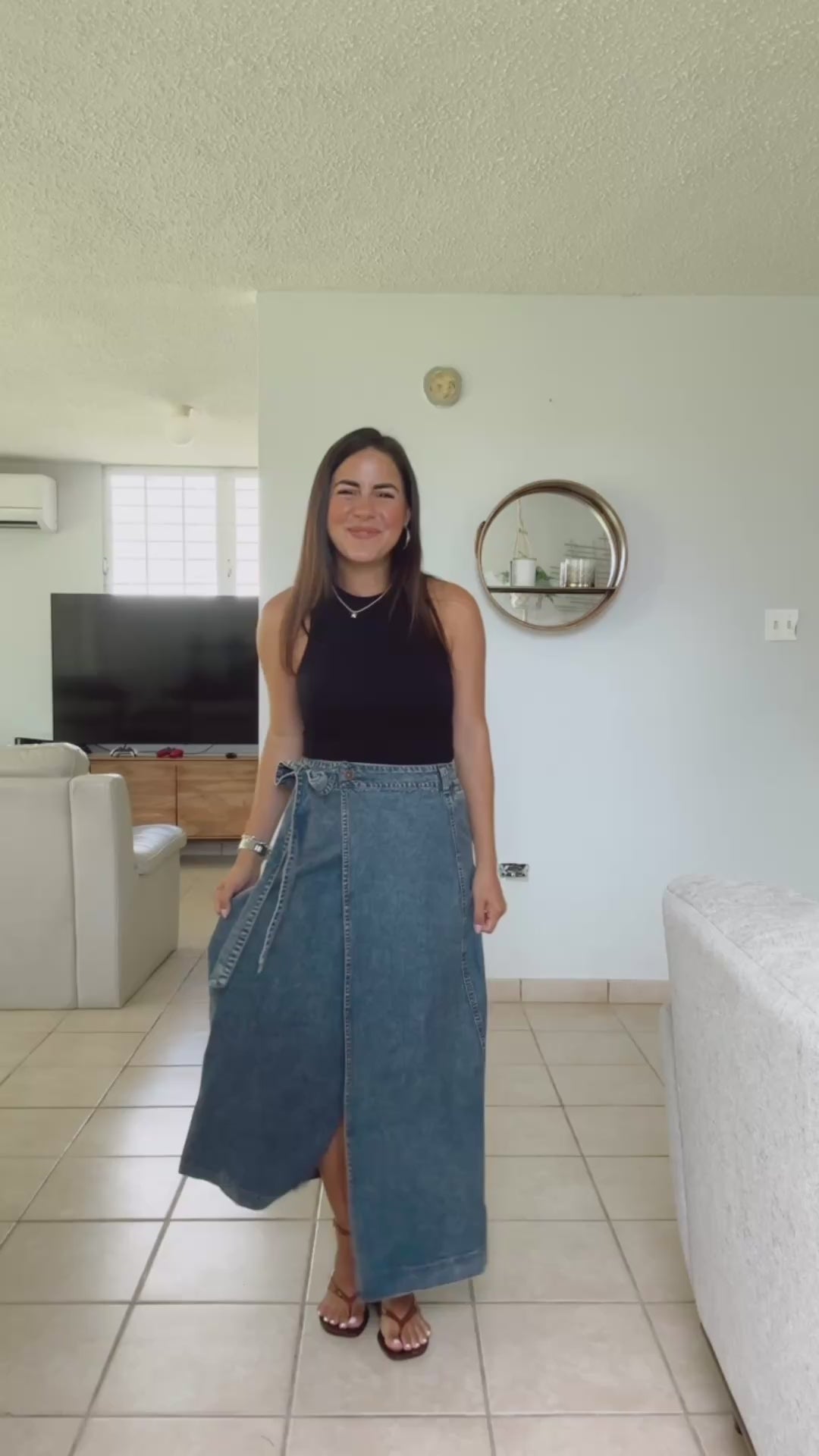 Georgina Denim Midi Skirt