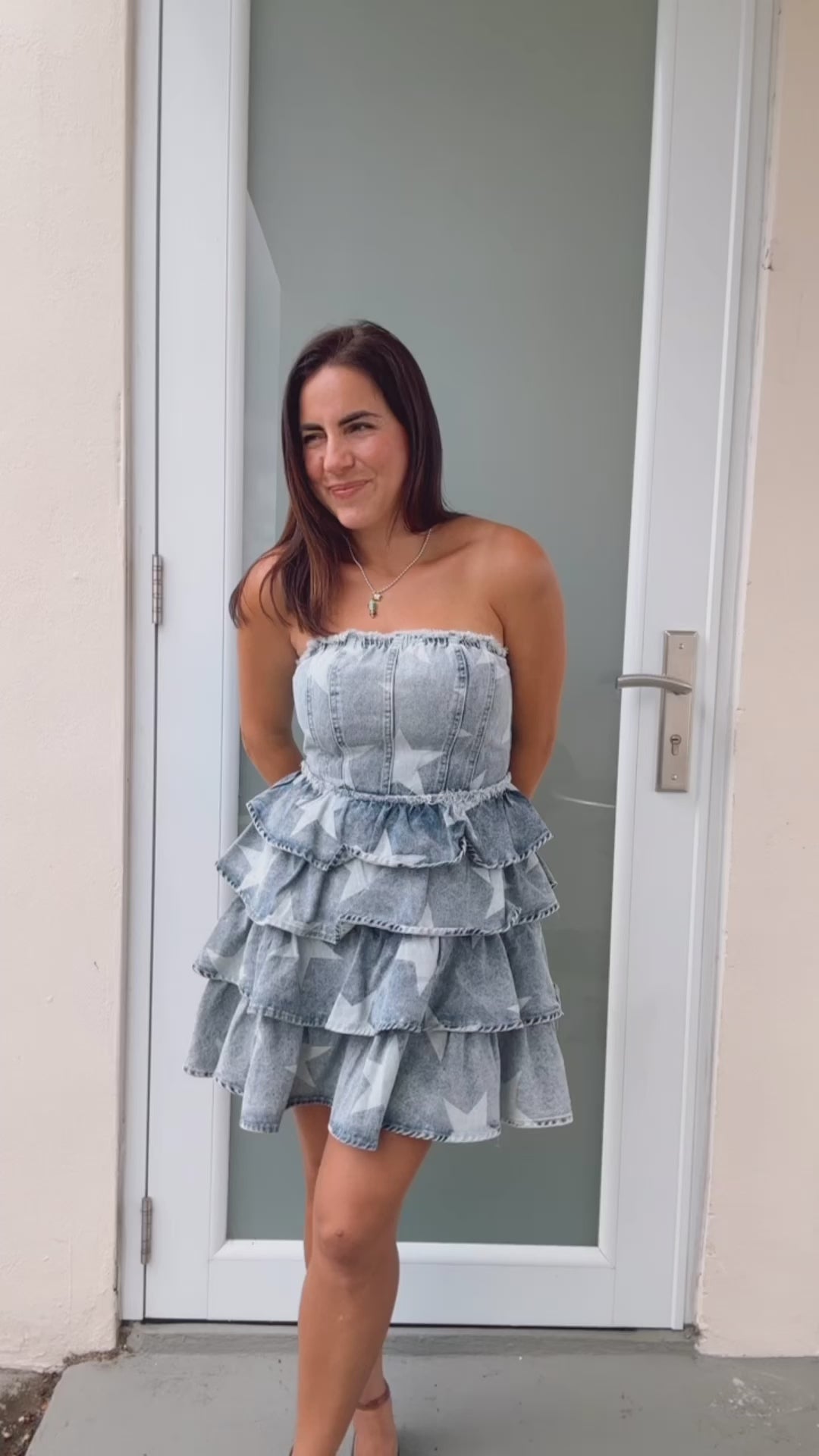 Fireworks Stars Denim Dress