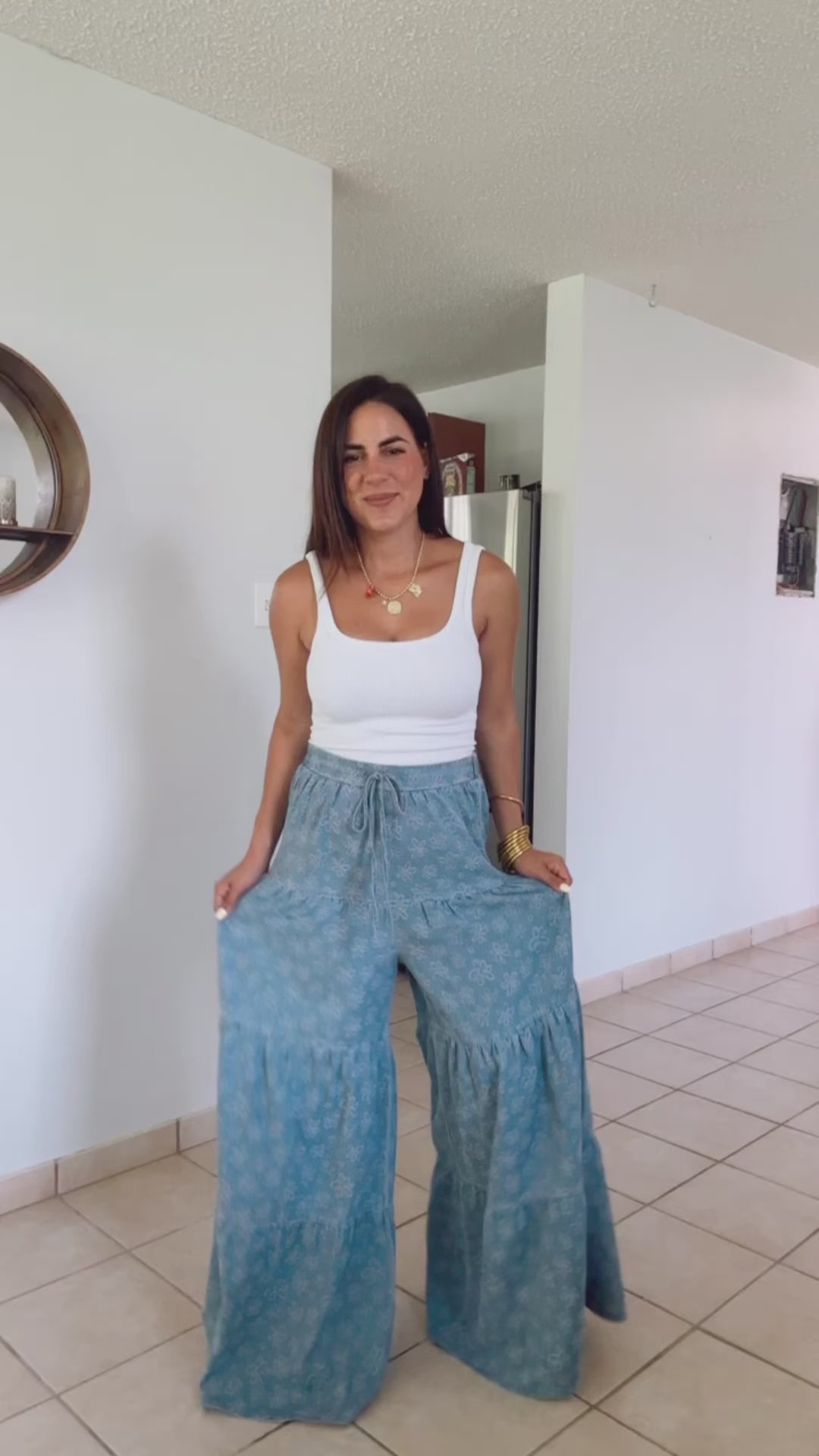 Felicia Flower Denim Pants