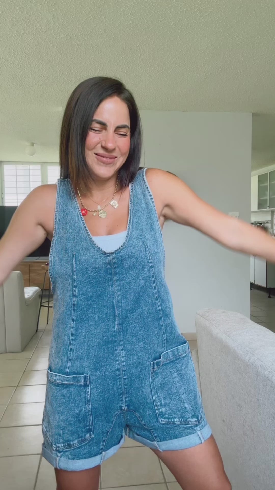 Sierra Denim Romper