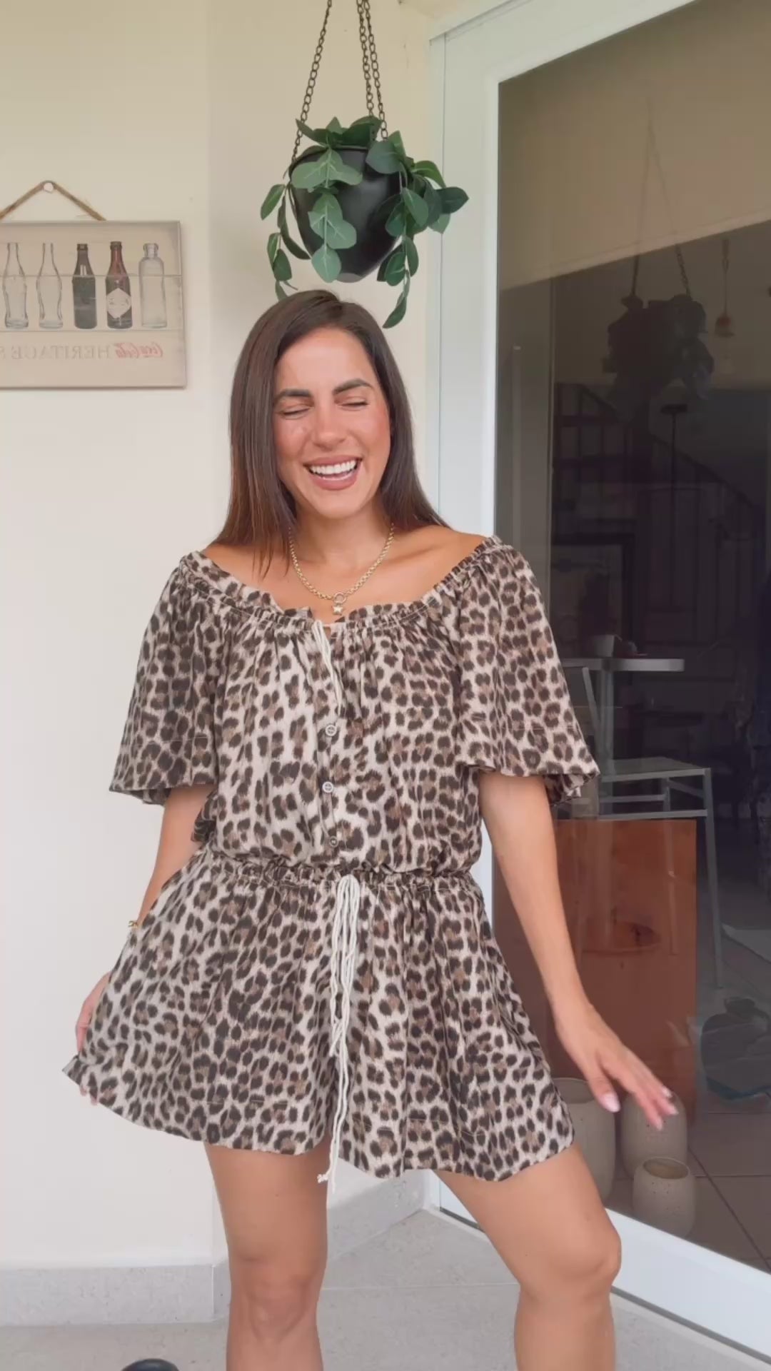 Eclectic Animal Print Loose Romper
