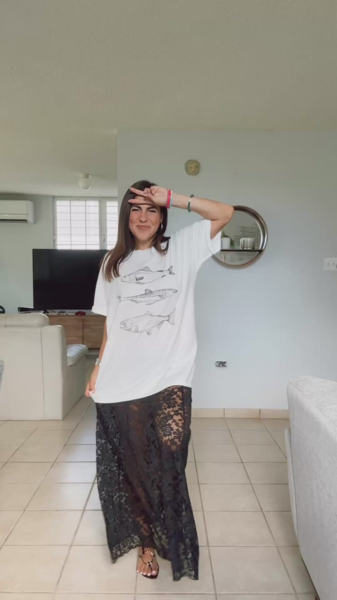 Three Fishes Oversized Tshirt