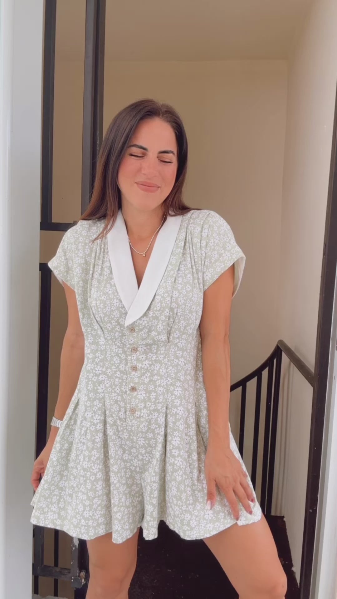 Daisy Pleated Romper