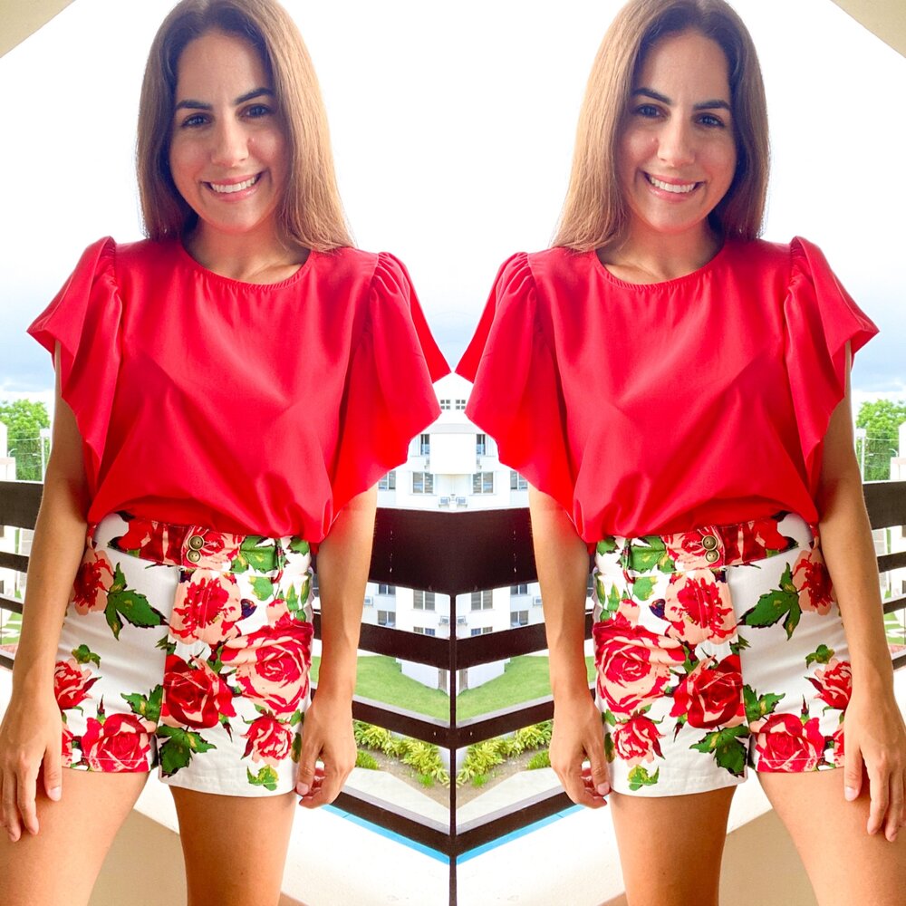 Flower Print Shorts