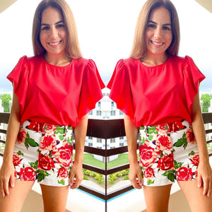 Flower Print Shorts