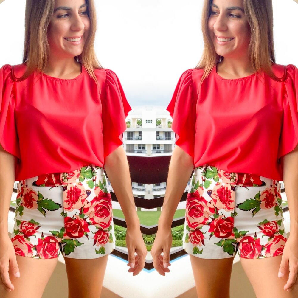 Flower Print Shorts